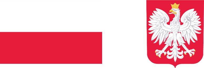 flaga polski wraz z godłem 