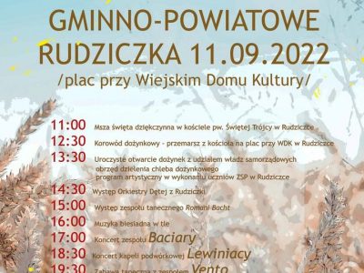 Gminno-powiatowe dożynki w Rudziczce - plakat