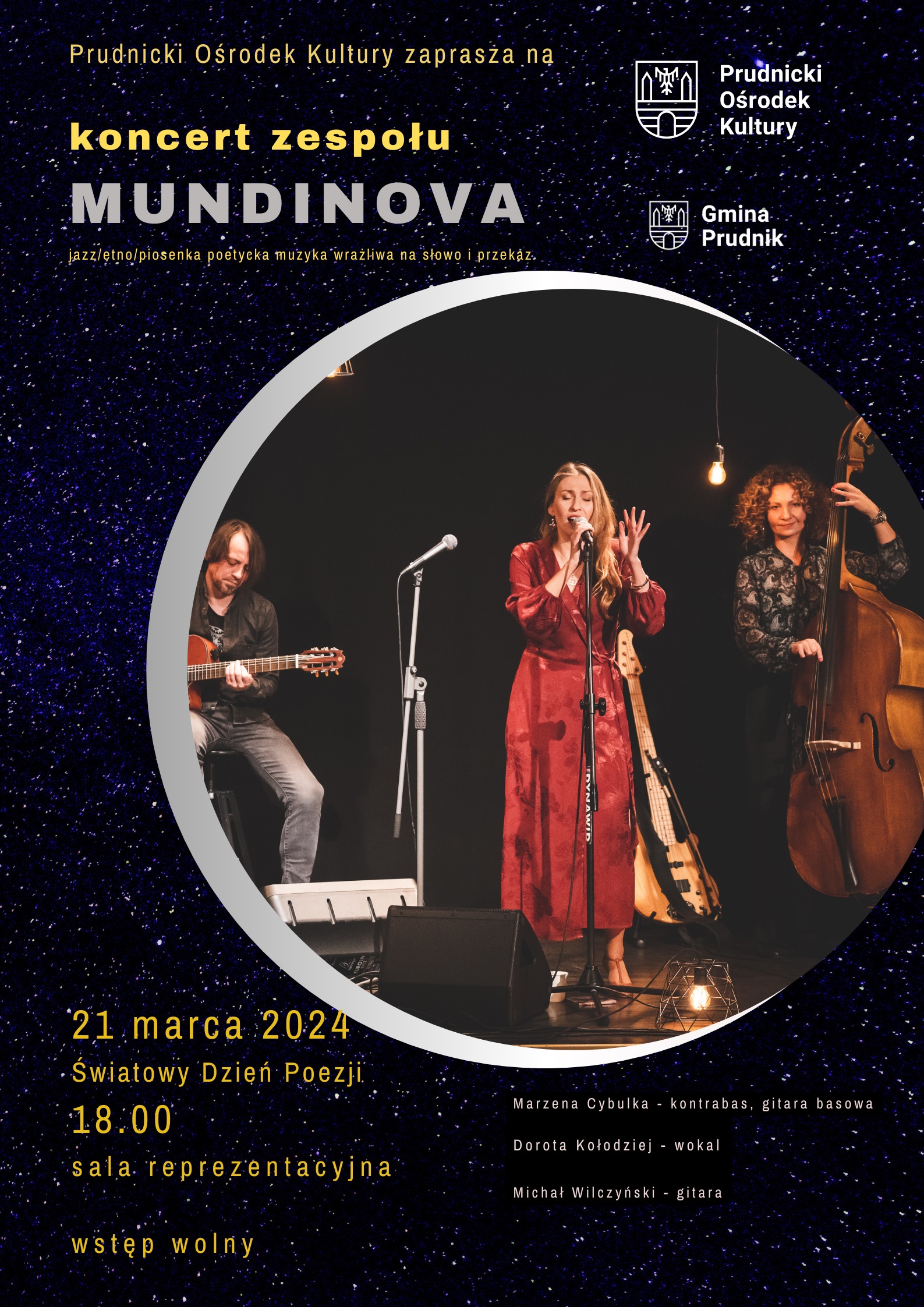Koncert zespołu MUNDINOVA (Światowy Dzień Poezji)