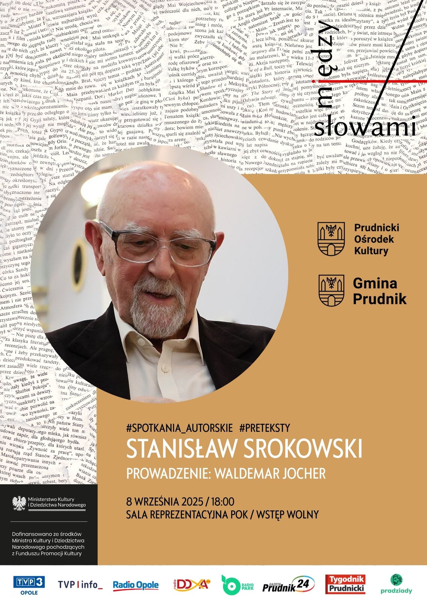 Spotkanie autorskie ze Stanisławem Srokowskim / projekt „Między słowami”
