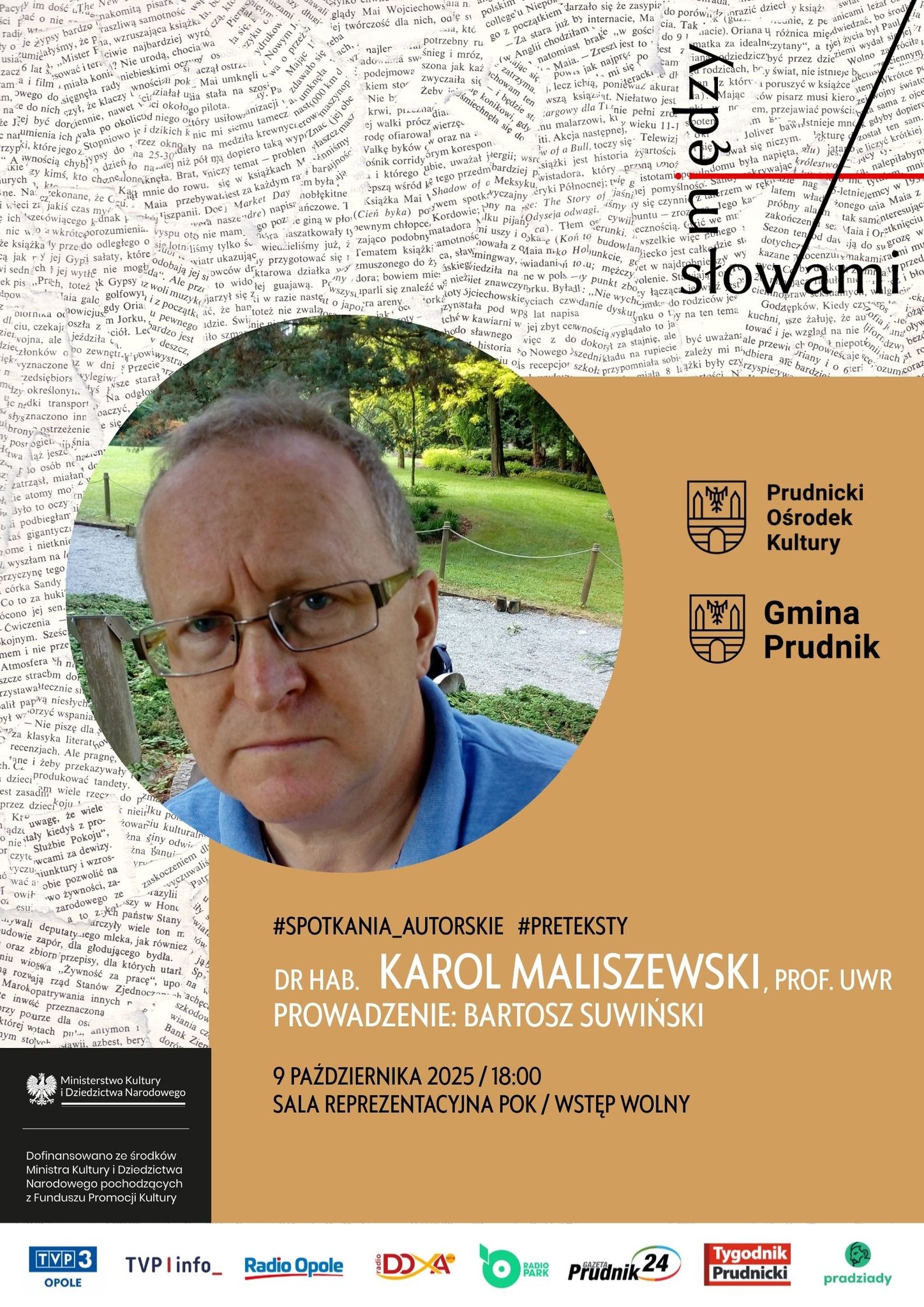 Spotkanie autorskie z Karolem Maliszewskim / projekt „Między słowami”