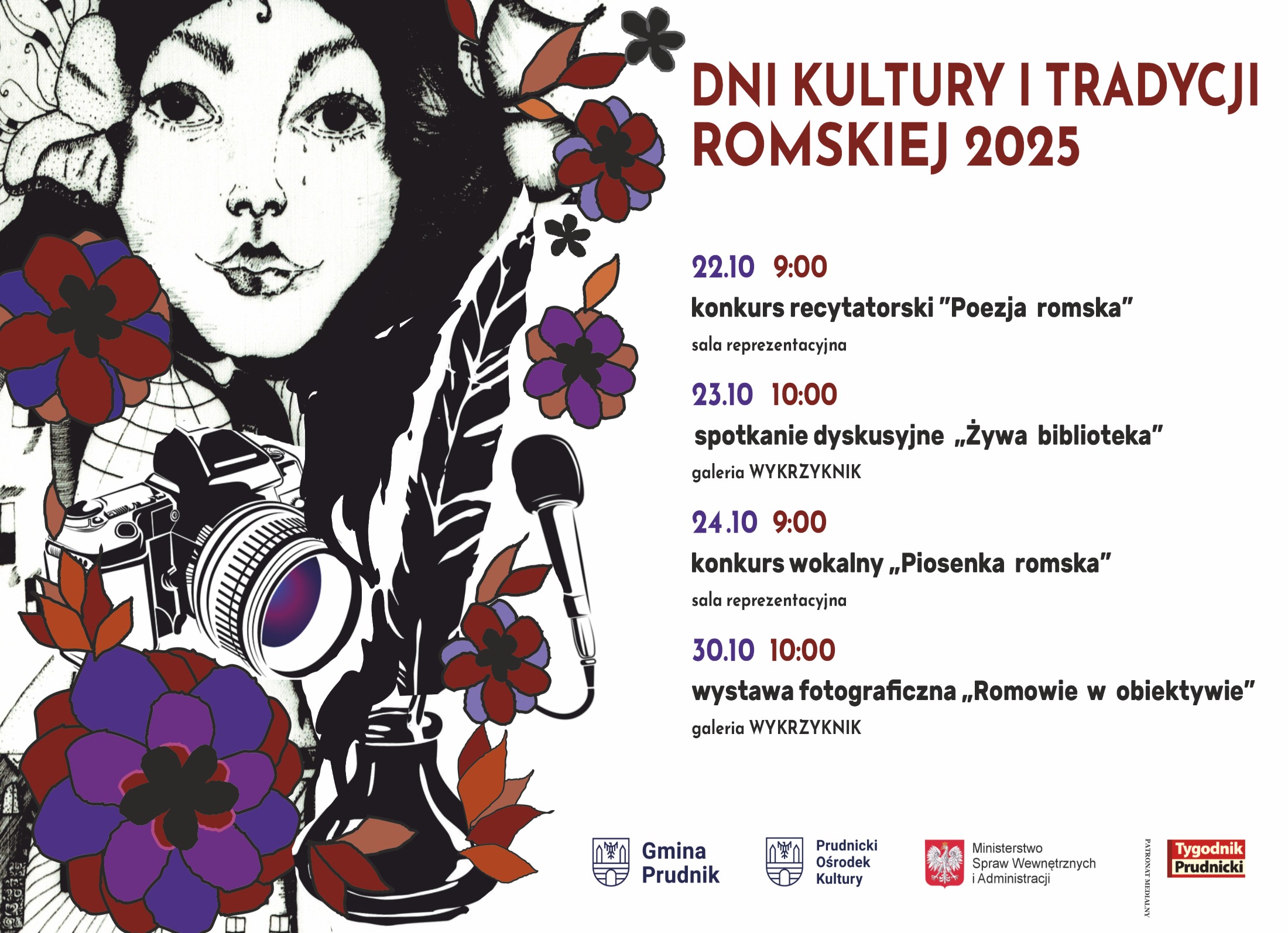 Konkursy: recytatorski, wokalny i fotograficzny | „Żywa biblioteka” | Dni Kultury i Tradycji Romskiej