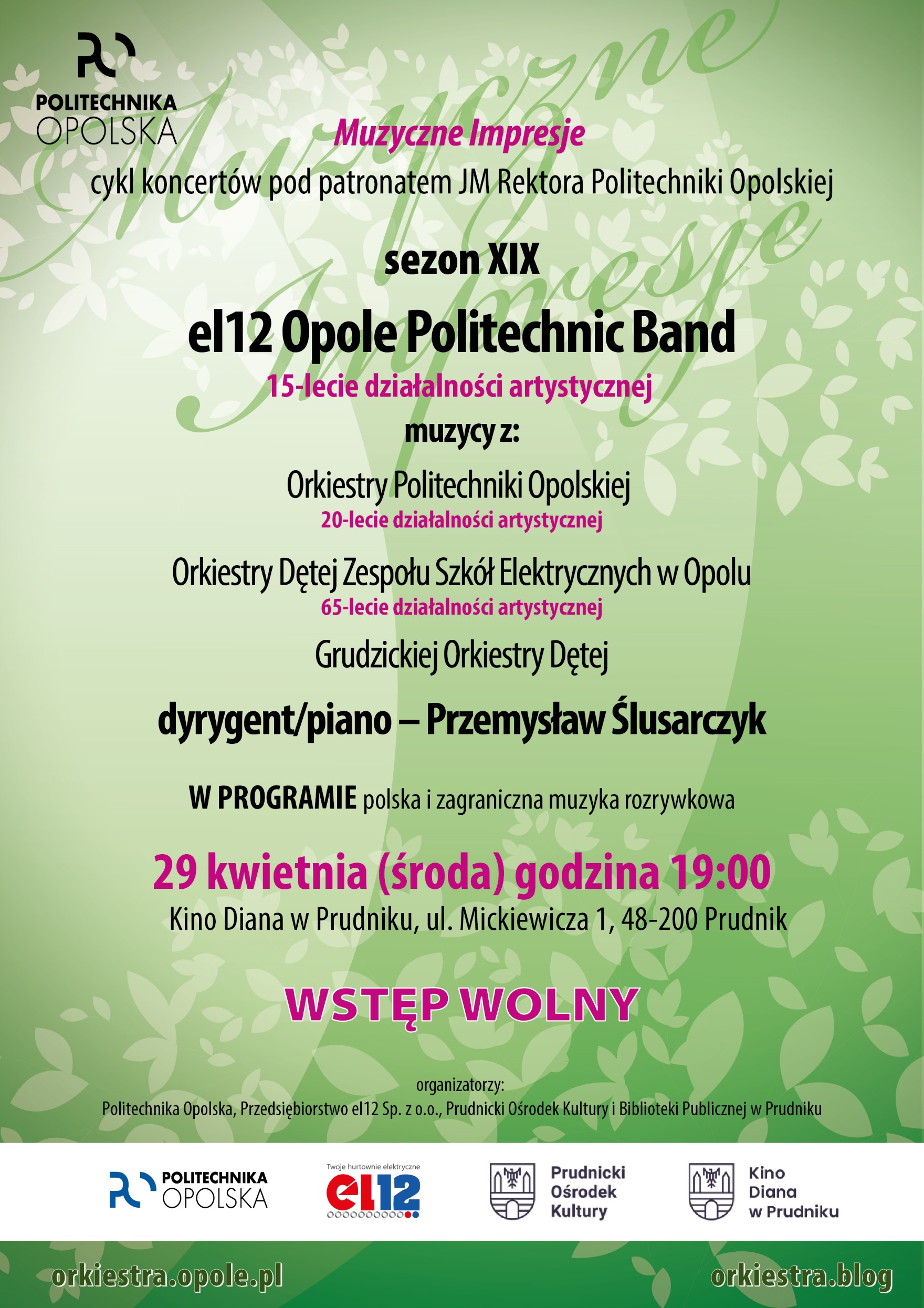 „Muzyczne Impresje” | el12 Opole Politechnic Band | koncert