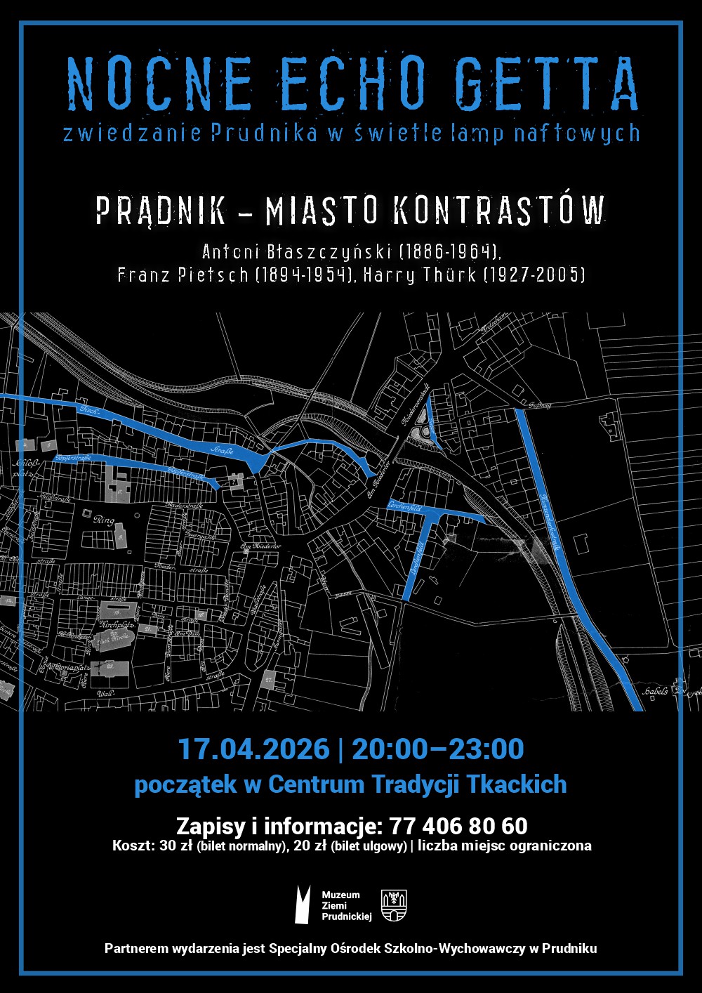 Prudnik po zmroku – spacer w blasku lamp naftowych