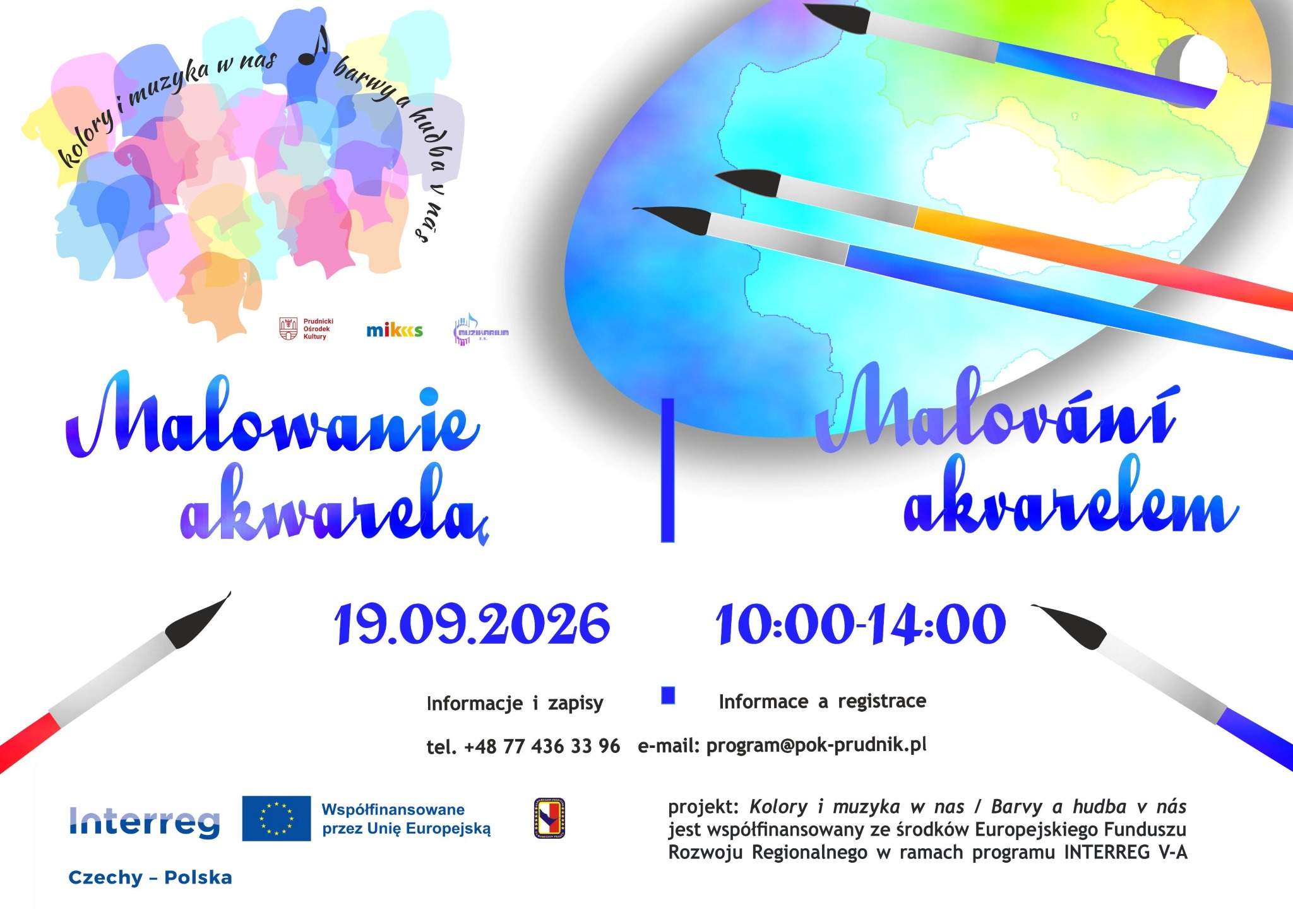 Warsztaty: malowanie akwarelą | Projekt „Kolory i muzyka w nas / Barvy a hudba v nás”